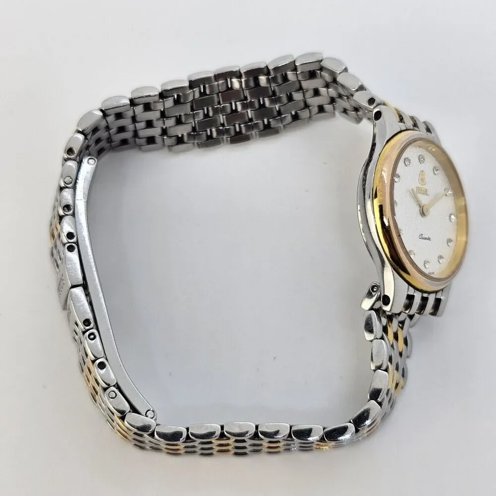 Ernest Borel Women's Watch 21MM Gray Dial Gray Gold Tone Bracelet 6